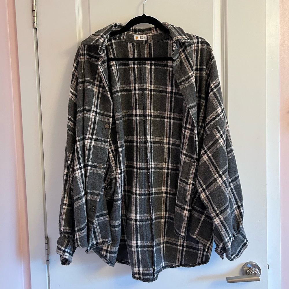 korean brand plaid flannel autumn shirt jacket with buttons